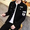 Fashion Soft Black Spring Autumn Casual Streetwear Men's Korean Trendy Youth Slim Handsome Clothes Men Denim Jacket