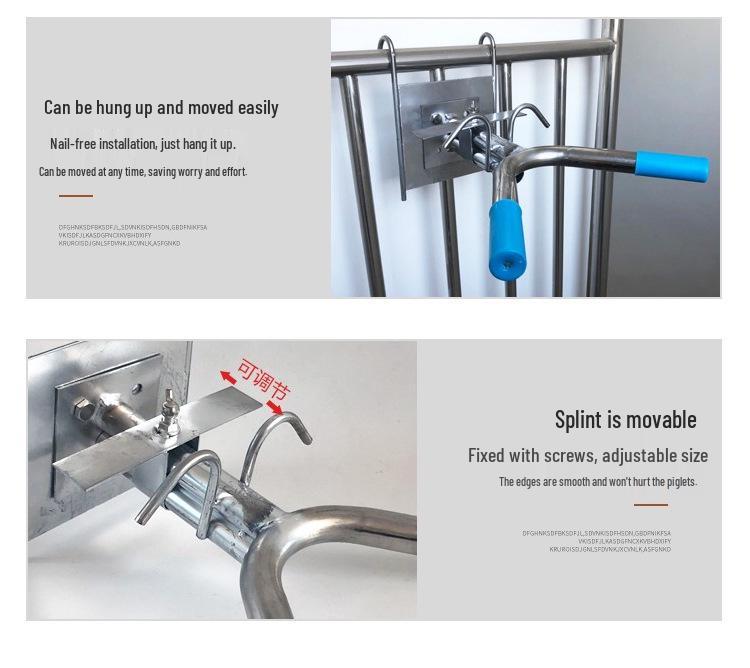 Piglet Castration Rack: Stainless Steel Suspension Table for Secure Pig Fixation During Castration