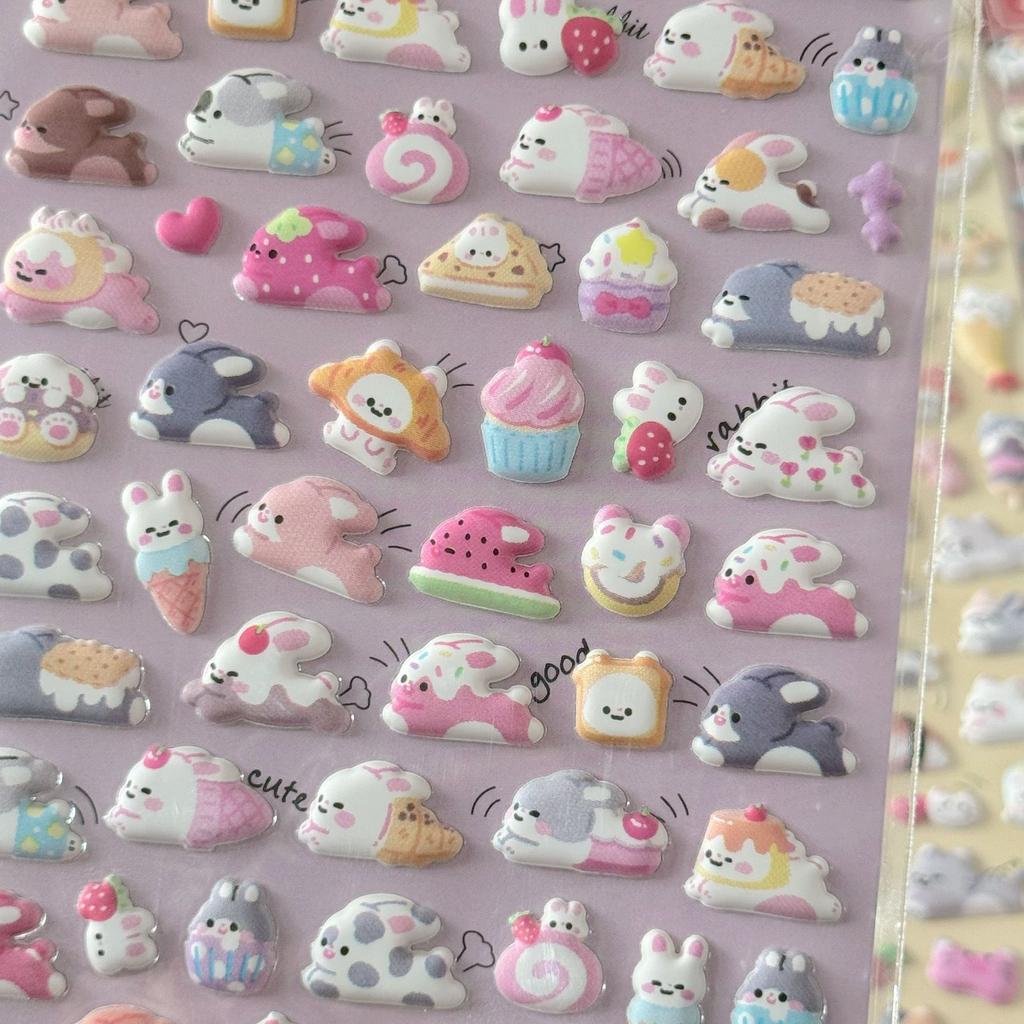 Ute 3D Stereo Student Sticker Kawaii Cartoon Ghost Animal Scrapbook Journal Sticker DIY Decor Camera Phone Stationery Sticker