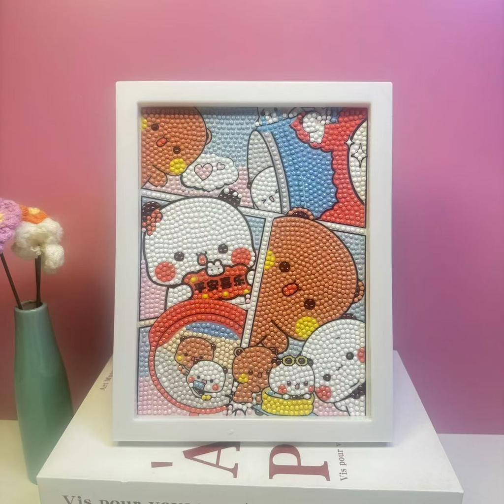 17 * 22Cm Cartoon Diamond Painting Children'S Puzzle Handmade Diy Year Of The Horse Living Room Sticker Decorative Painting