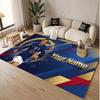 Custom Rug Kylian Mbappe Pattern Print Name Text Soft Non‑Slip Floor Carpet for Home Indoor Decoration