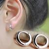 Men Women Silver Plated Smooth Small Hoop Huggie Earrings Party Jewelry Gift