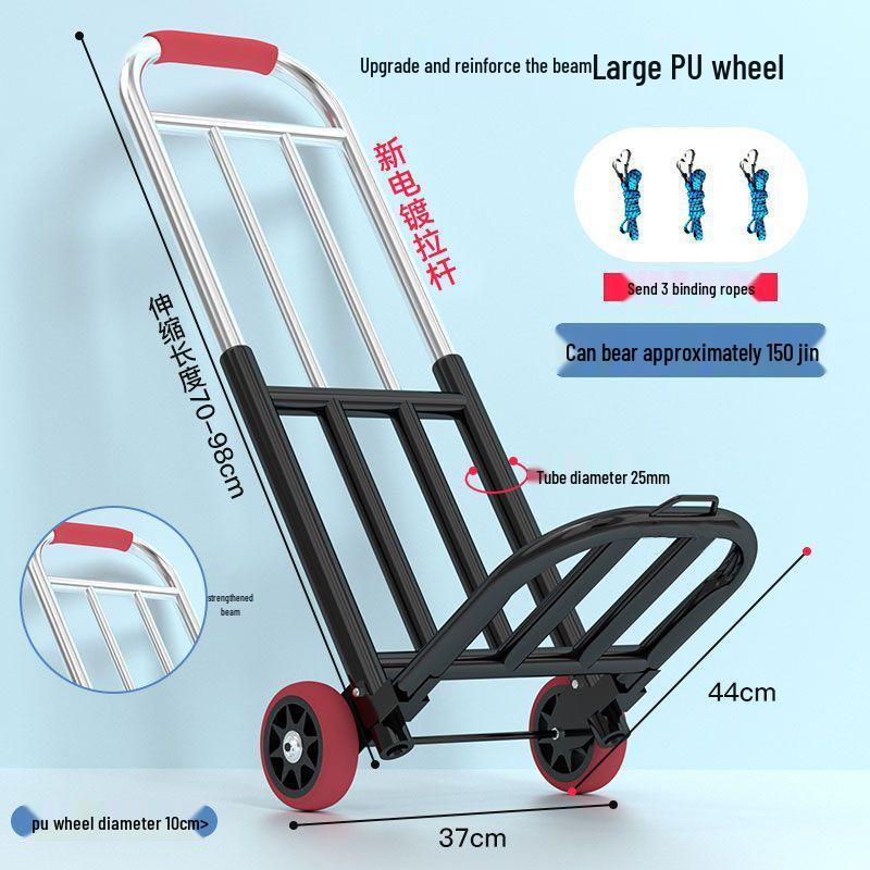 Foldable Handcart for Shopping and Luggage Transport