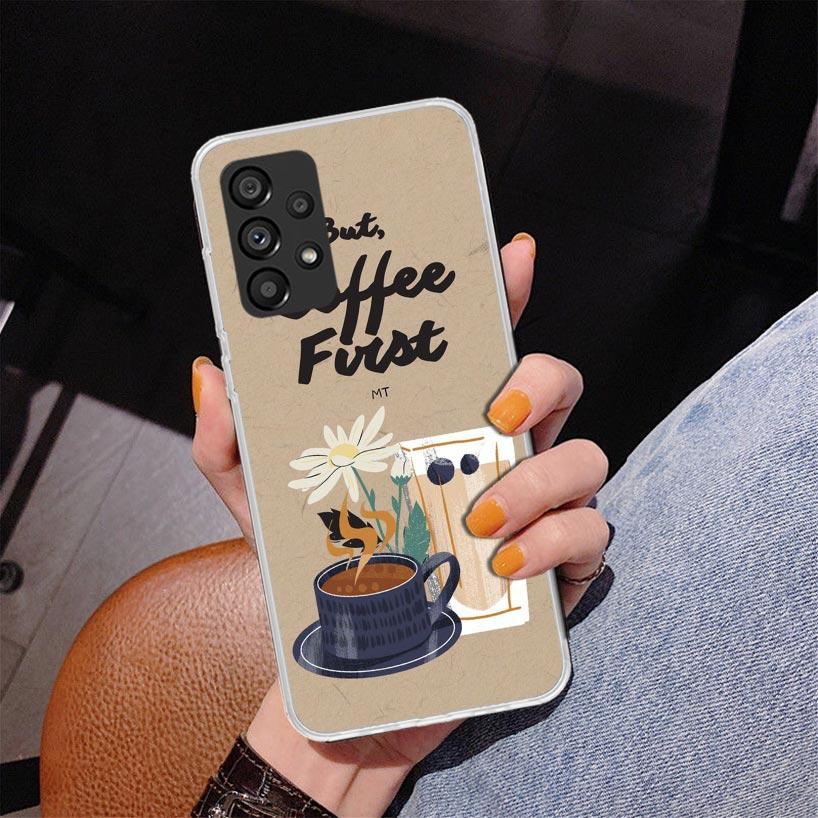 Coffee Wine Cup Phone Case For Samsung Galaxy A17 A16 A15 A14 A13 A57 A56 A55 A54 A53 A37 A36 A35 A34 A33 A26 A25 A24 A23 Galaxy