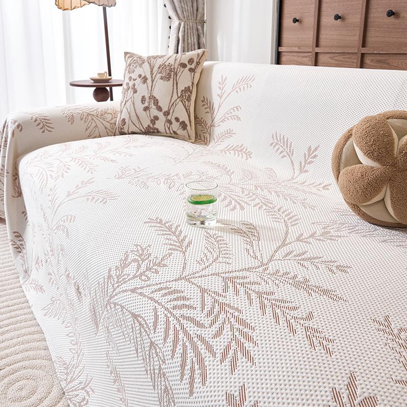 

Nordic Style Premium Sofa Cover Full Anti-slip Ice Silk Summer Couch Protector One-piece Stain Resistant New 180x130cm