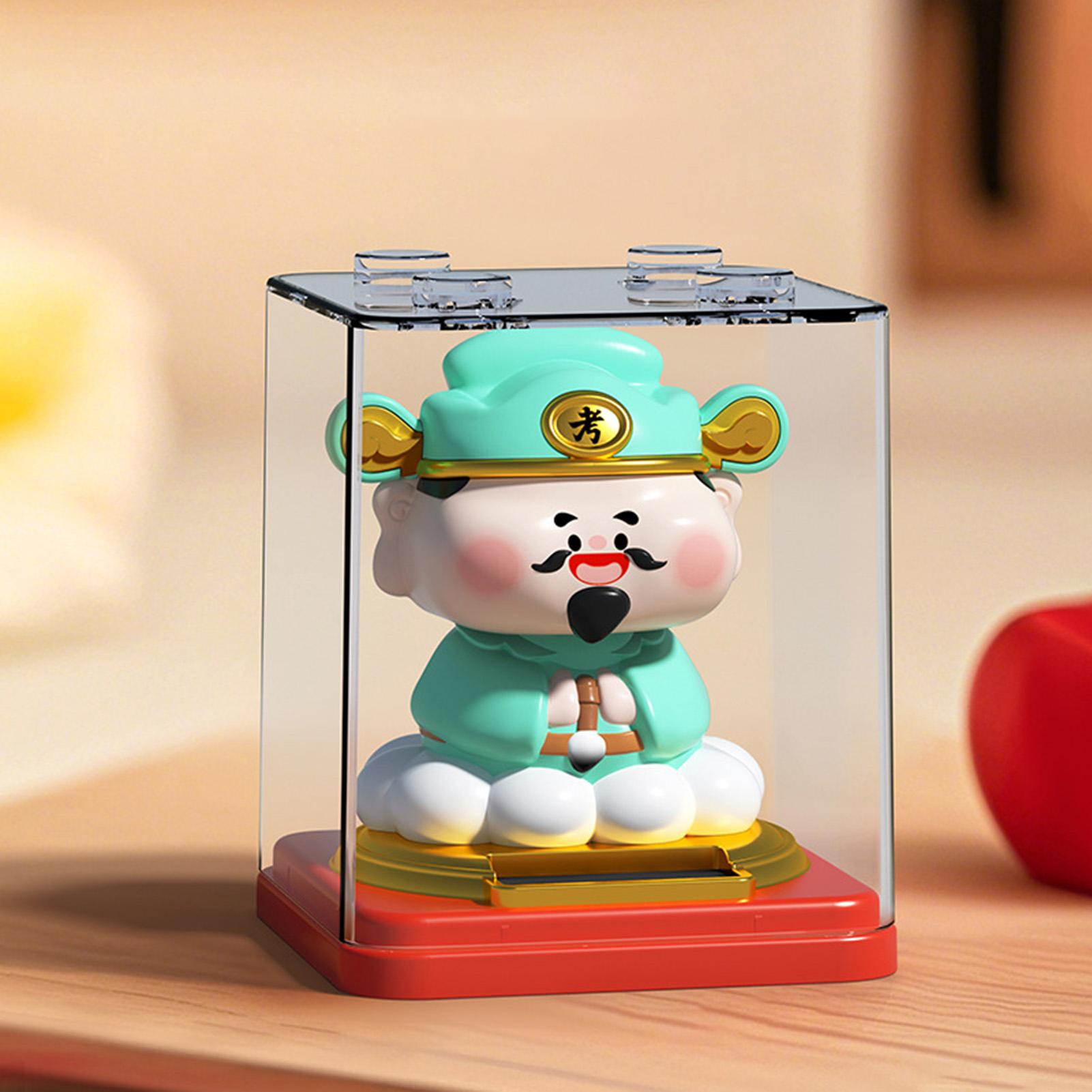 Фигурка Бога Денег на солнечной батарее, Автоматически кивающая, Символизирует Благополучие, Украшение для автомобиля на приборную панель, Автоматически кивающая, Солнечный декор