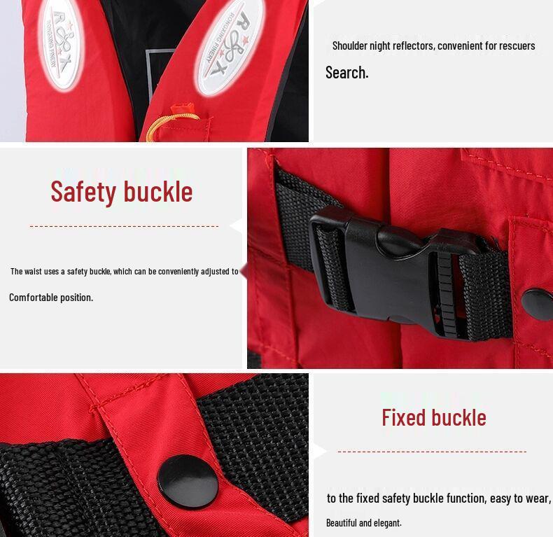 High Buoyancy Marine Life Jacket - Portable Snorkeling and Fishing Vest for Water Survival.