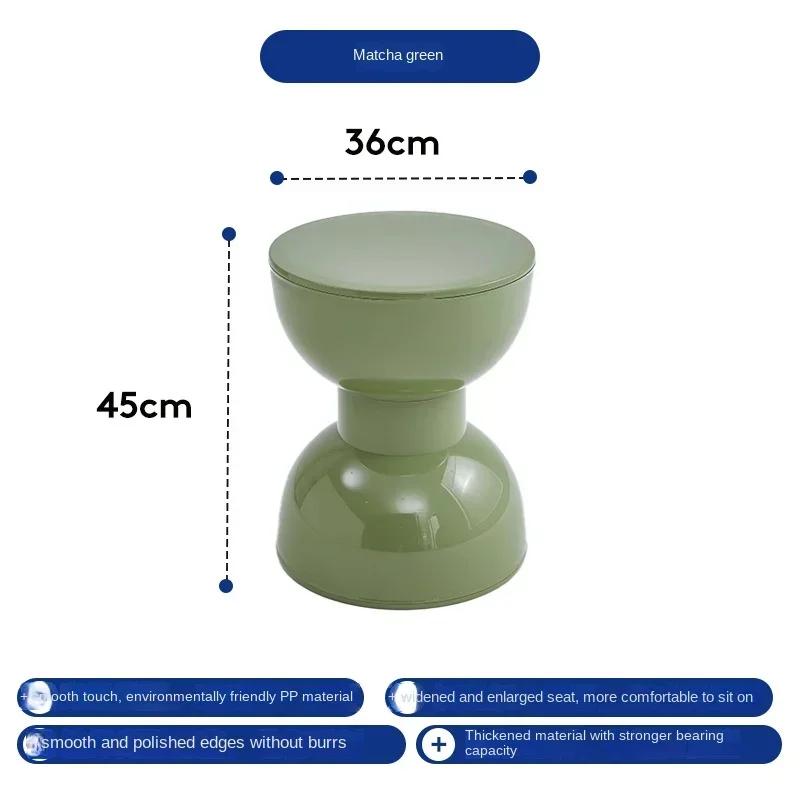 NEW Creative Plastic Small Stool Thickened Household Cream Dining Stool Small Household Stool Scandinavian Shoe-changing