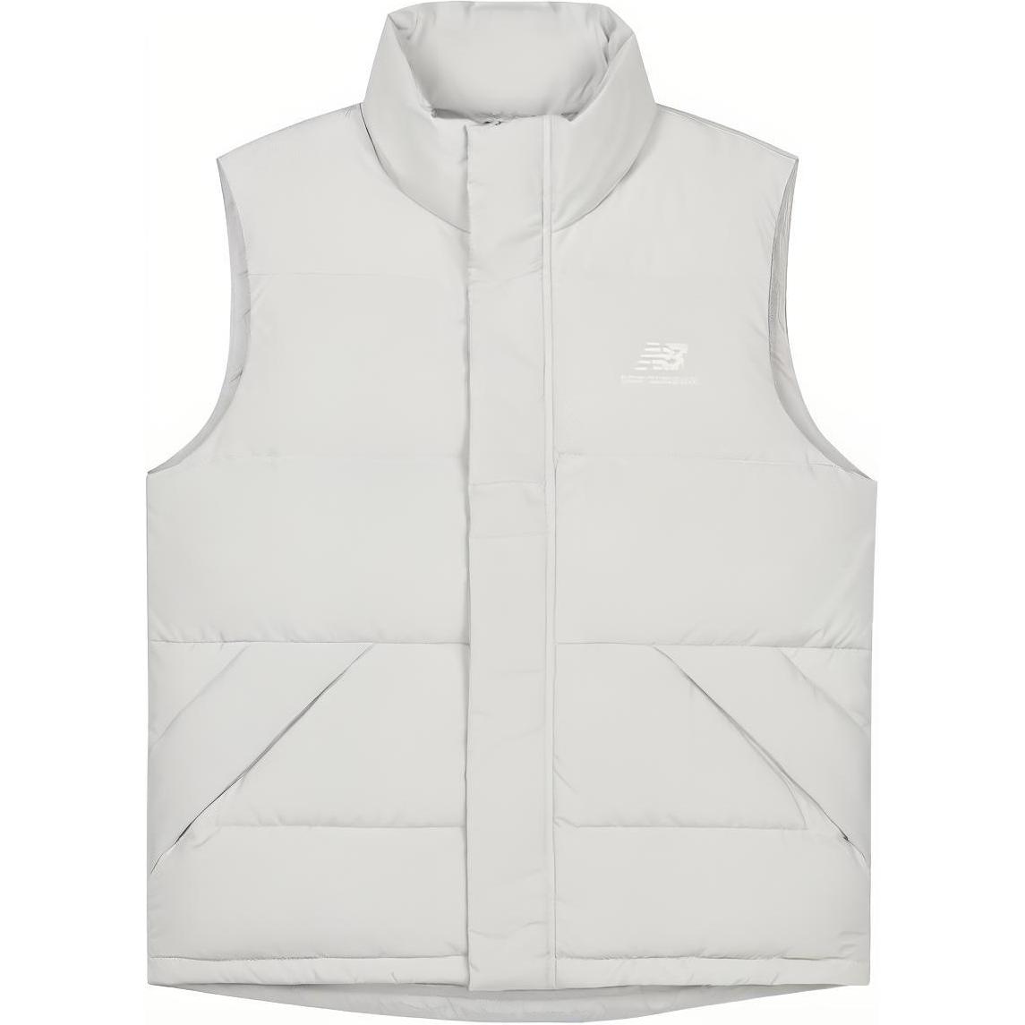 New Balance Down Vests Men s White Stand Collar Moderate Other AMV23347-GYM XXL