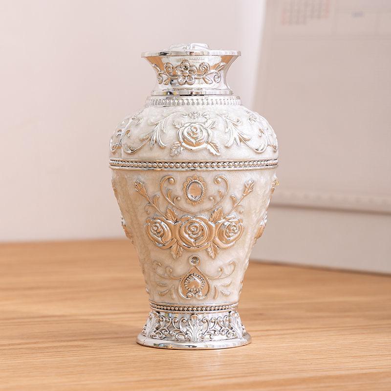 Automatic Push-type Creativity Toothpick Box Alloy Vase Shape Toothpick Holder Dresser Organizer Decoration Friend Unique Gift