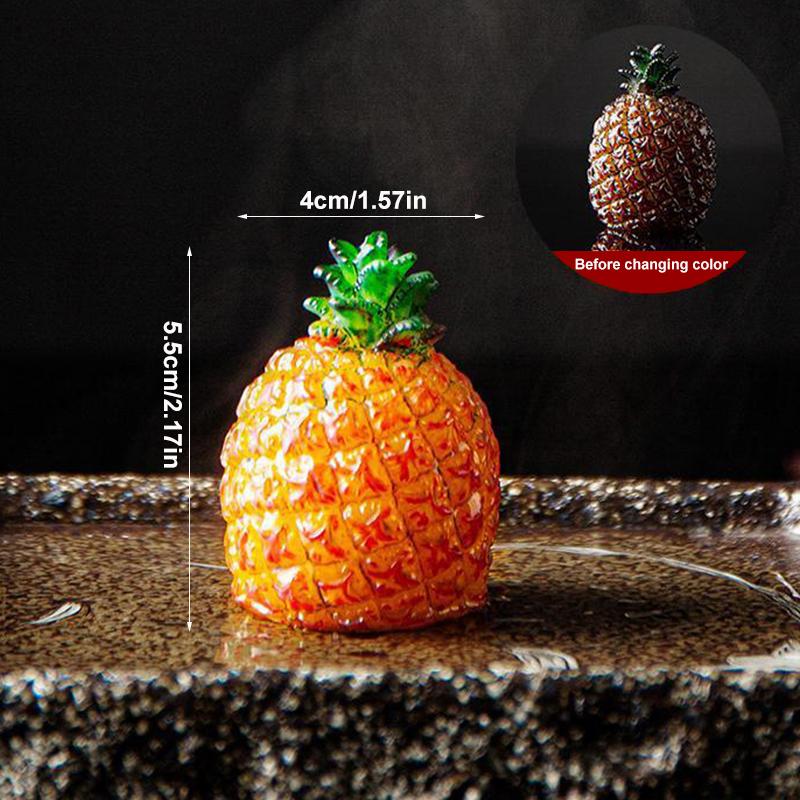 Chinese Resin Color Changing Tea Pet Lucky Fruit Model Tea Figurine Ornaments Home Tea Set Decoration Tea Ceremony Accessories