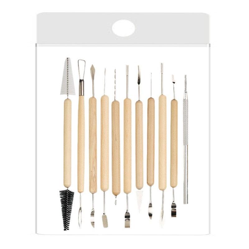 Ensemble d'outils de modelage en argile de poterie en cinq pièces pour sculpture DIY