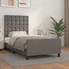 Bed Frame with Headboard Grey 80 x 200 cm Faux Leather