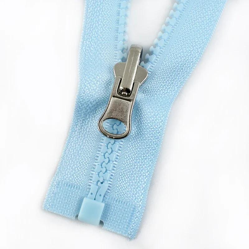 2-10Pcs Meetee 70cm 5# Resin Zipper Rotary Slider Double Sided Open-End Zippers for Jacket Coat Zip Puller Sewing Accessories