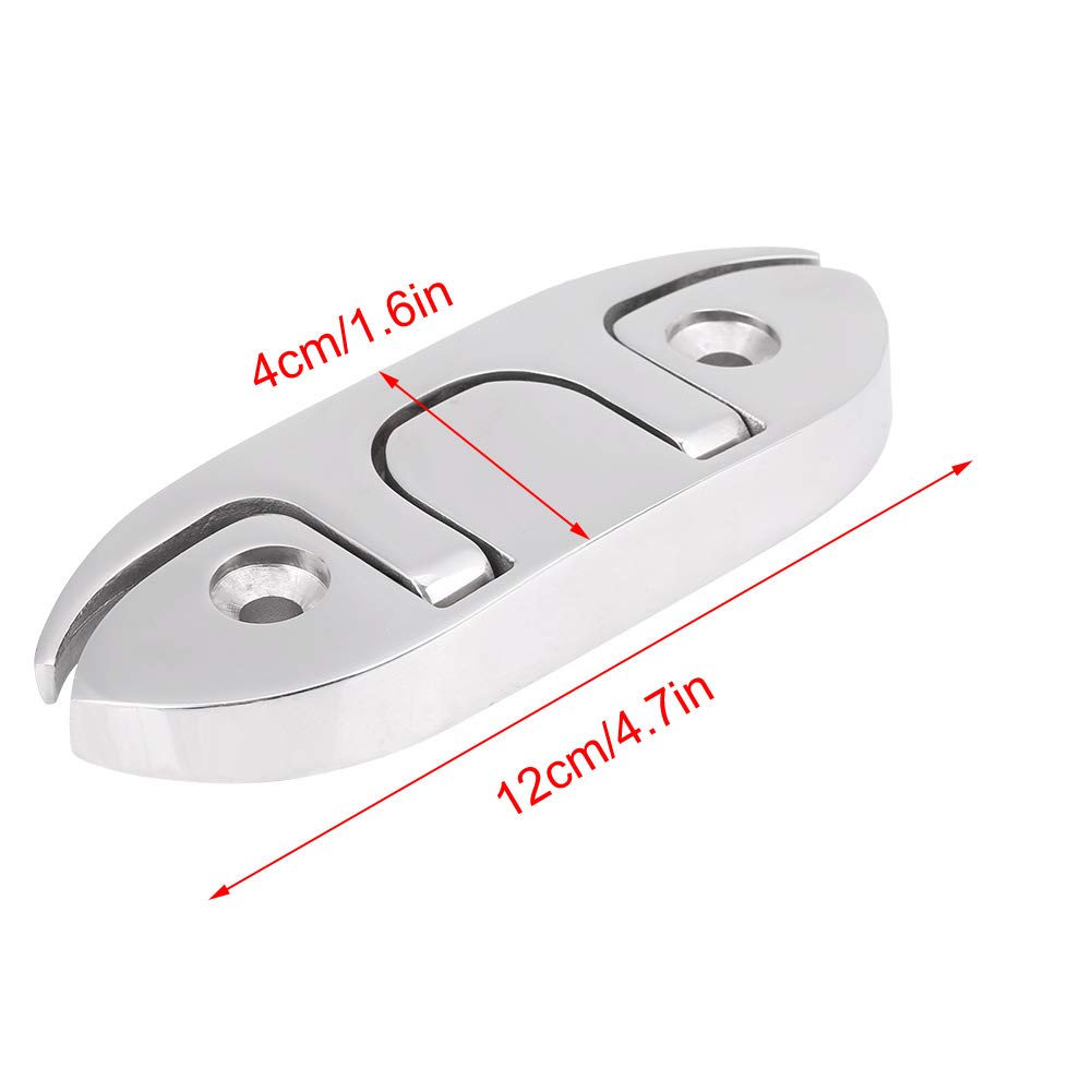 Marine Boat Flip Up 4-1/2" Folding Cleat Dock Stainless Steel, Boat Cleats, Steel Fasteners,