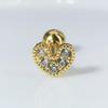 Heart Earrings for Women Dainty Helix Piercing Trend 2024 Silver Color Zircon Tragus Daith Lobe Cartilage Ear Studs Body Jewelry