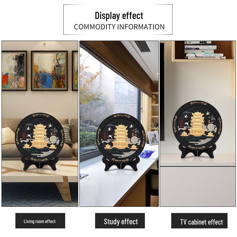 Yellow Crane Tower Scenic Handcrafted Ornaments - Custom Creative Business Gifts