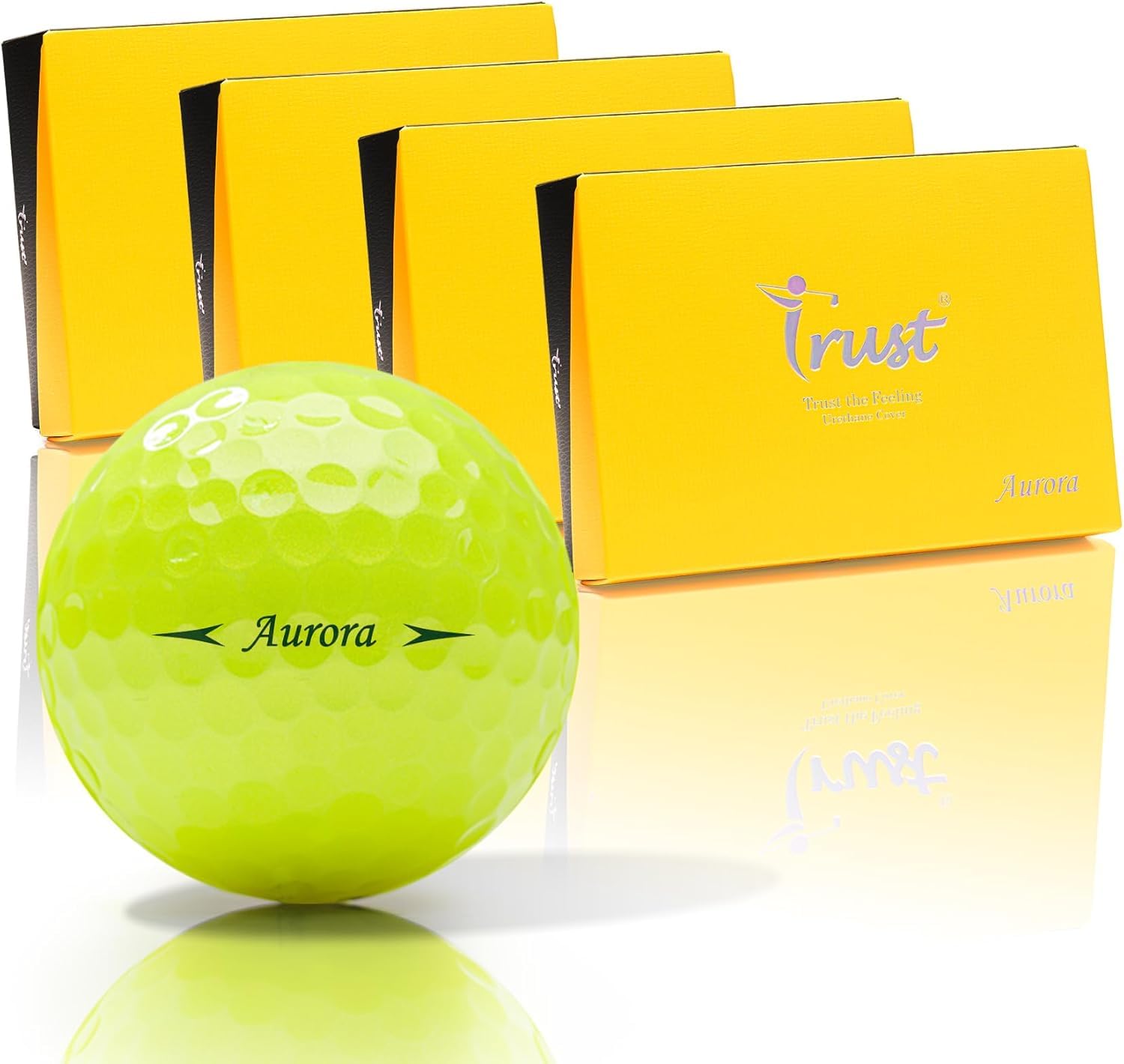 

Trust Aurora Golf and with Crystal Urethane Cover and Reactive Core 4 Dozen Aurora Yellow Balls Unique, Eye-catching, Long-Distance, Stopping,