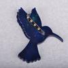 Blucome Fashion Blue Eagle Swallow Shape Brooches Natural Texture Acrylic Pin Jewelry For Girls Women Hat Scarf Coat Accessories