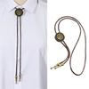 Practical PU Leather Chain Necklace Comfortable Unisex Jewelry Bolo Tie Fashion For Office Travel And Casual Use