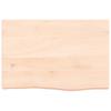 Vidaxl Blat Stołu, 60X40X(2-6) Cm, Surowe Lite Drewno Dębowe