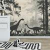 Fun-L038 Cartoon Dinosaur Fog Forest Bedroom Living Room Home Background Wall Landscaping Decorative Wall Stickers