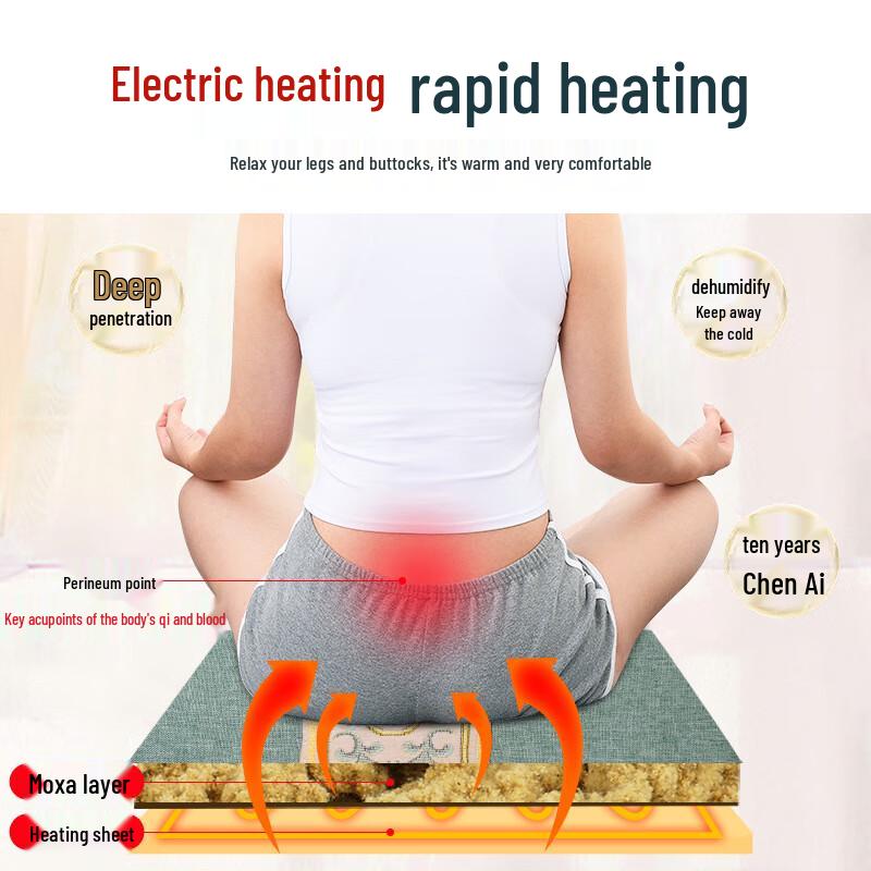 Xidi Electric Heated Grey Plaid Cushion