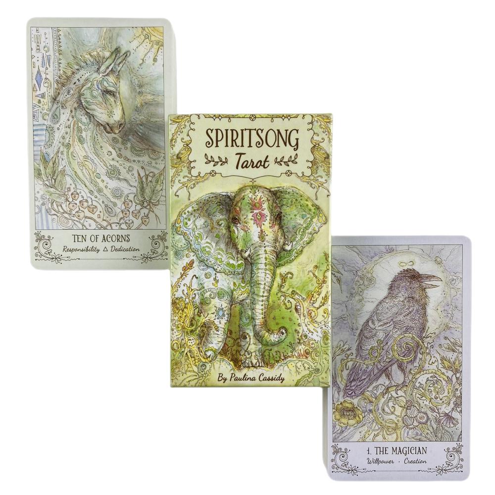 Spiritsong Tarot Cards Divination Deck Versiuni în engleză Ediție Oracle Board Jocuri de masă pentru petrecere