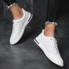Fashion Genuine Leather Casual Men Shoes High Quality Classic White Hollow Out Men's Versatile Sneakers Flats Comfortable Mens Shoes
