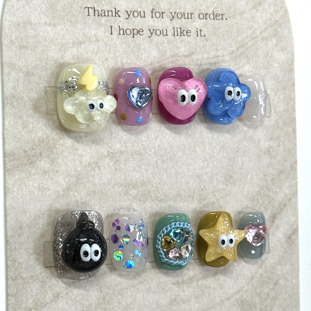 

Sweet And Chic Nail Stickers Natural Flashy Ice Clear Blush M