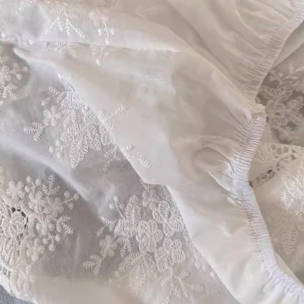 High Waist Lace Underskirt Slips Embroidery Mesh Underskirt Slips Dress  Girls