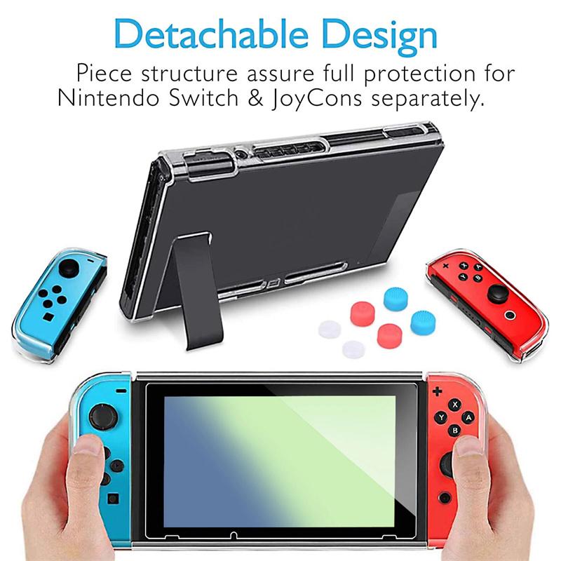 Clear Pc Hard Case Protective Cover Shell For Nintend Switch Console Joy-Con Controller Transparent Full Body Protector