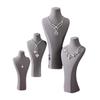 Hongtai Luxury Microfiber Necklace Display Stand - Mannequin Jewelry Prop
