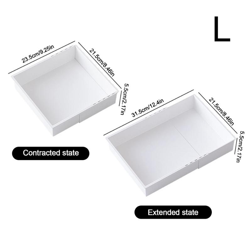 Universal Extendable Drawer Organizer Durable Plastic Multi-Size for Makeup Cosmetic Bedroom Dressers Tool Storage Desk