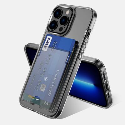 Transparente Hartkartensteckplatzhülle für iPhone 14 13 12 11 Pro Max Xr Xs Max Einfache Abdeckung