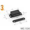with 4 x Screws Black Door Magnetic Catch,Cabinet Furniture Closet Catches Latch with Strong Magnetic,Made of Stainless Steel