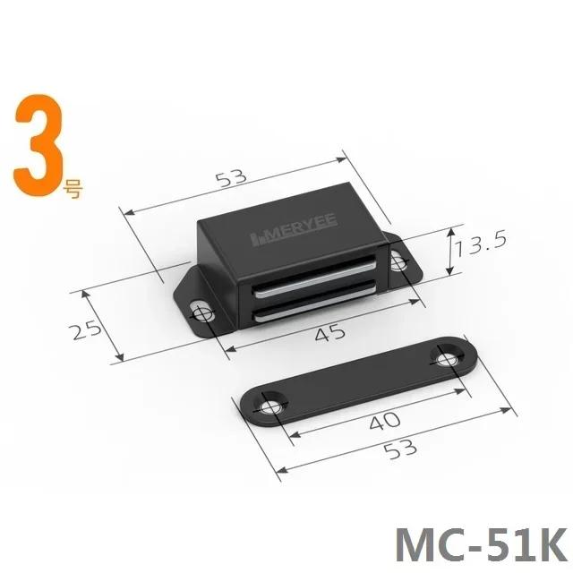 with 4 x Screws Black Door Magnetic Catch,Cabinet Furniture Closet Catches Latch with Strong Magnetic,Made of Stainless Steel