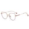 MS 97716 2024 New Kids Cat Eye Metal Thin Frame Children Optical Anti-Blue Light Glasses Eyewear Colorful Design Custom Logo