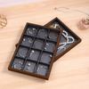 1pc Vintage Black Walnut Pattern Wooden Jewelry Tray Necklace Bracelet Earrings Ring Display Storage Trays Counter Showcase Prop