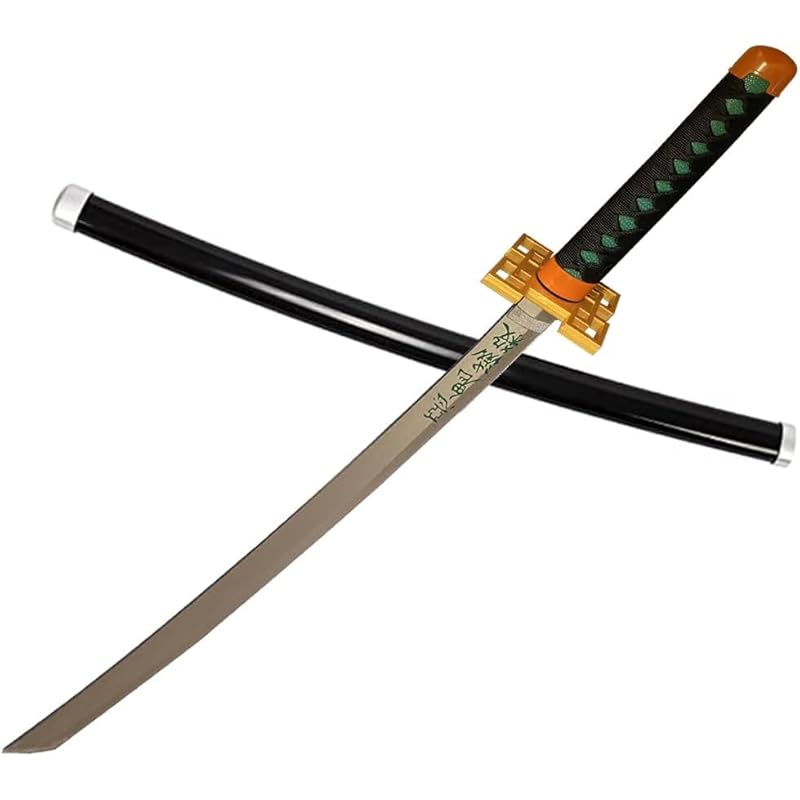 Demon Slayer Sword, ABS, Length: 104cm, Demon Slayer Nichirin Sword, High-Quality Replica Sword, Replica Sword, Giyu Tomioka Sword, Tanjiro Kamado