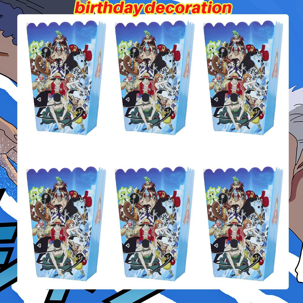 Dekoracje Urodzinowe One Piece Balon Luffy Zoro Jednorazowe Talerzyki Imprezowe Baner Dekoracja Tortu Torebki na Prezenty Chłopcy Akcesoria na Baby Shower