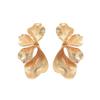 Simple Women'S Flower Earrings Personalized Light Luxury Exaggerated Leaves Multi-Layer Niche Design Stud Earrings Petal Earrings
