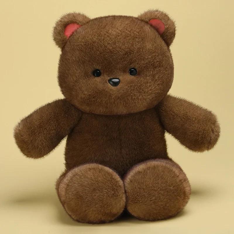 4 Colors Bear Plush Toys Lovely Cartoon Animal Doll Warm Children Appease Bear Doll Kawaii Home Decor Xmas Birthday Gift