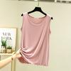 Women's Crew Neck Sleeveless Tank Top Loose Casual Modal Knit Vest Spring Autumn Plus Size Basic Undershirt