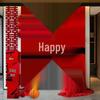 Doppeltes Glück Hochzeitsbanner: Chinesische Kalligraphie Hängeleinen für Wohnzimmer- und Hofdekoration