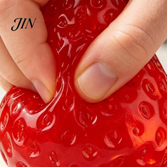 Adult Focus Toy Strawberry Squeeze Toy, Stress Relief Ball for Adults Soft TPR Fruit Shaped Fidget Portable Enhancer Party Favors Christmas