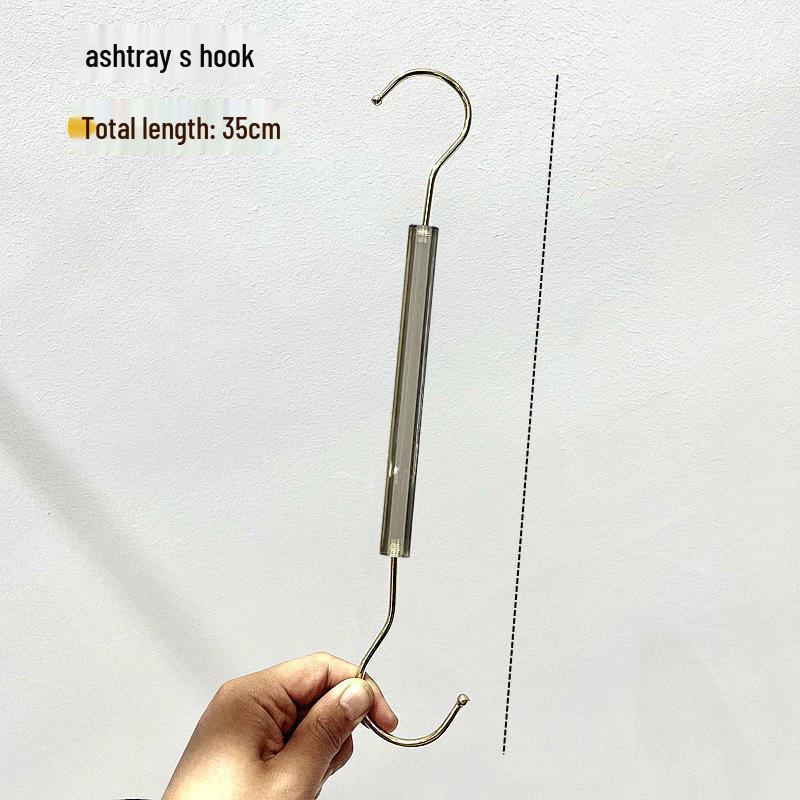 Large Transparent Crystal Acrylic Clothes Hook Clip with Stainless Steel for Socks and Pants