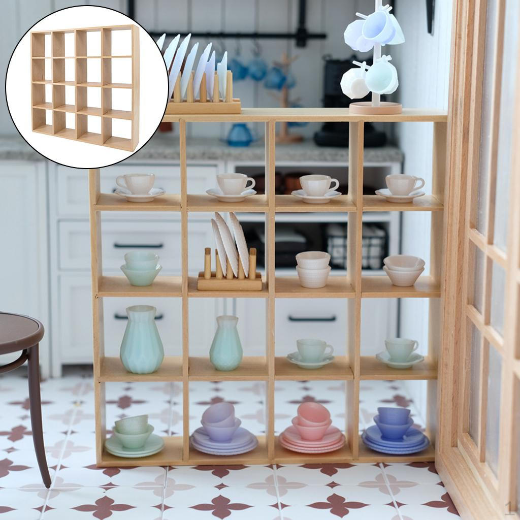 

Handmade en Rack 4-Layers 16- Display Organizer Stand :12 Decorative Wood