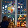Halloween-Dekorationen 743 STÜCK Halloween-Fenstersticker, 10 Bögen Niedliche Halloween-Fensterdekorationen, Große Halloween-Fensteraufkleber Doppelseitig