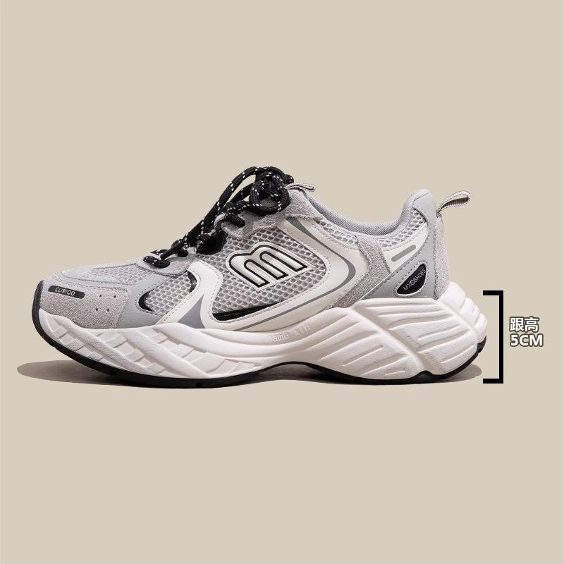 Thick-soled small man height increase versatile dad shoes new spring and autumn models soft-soled not tired feet sports women's shoes